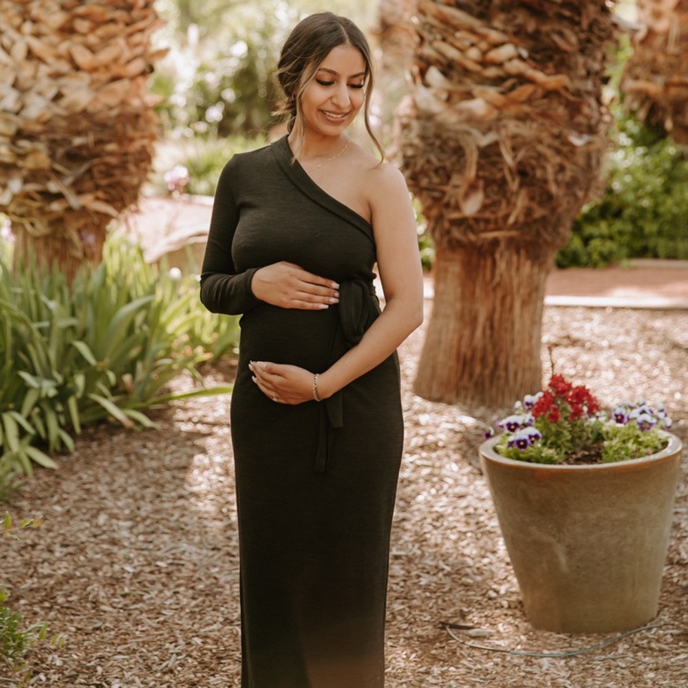 Zara Black One-Shoulder Maxi Dress